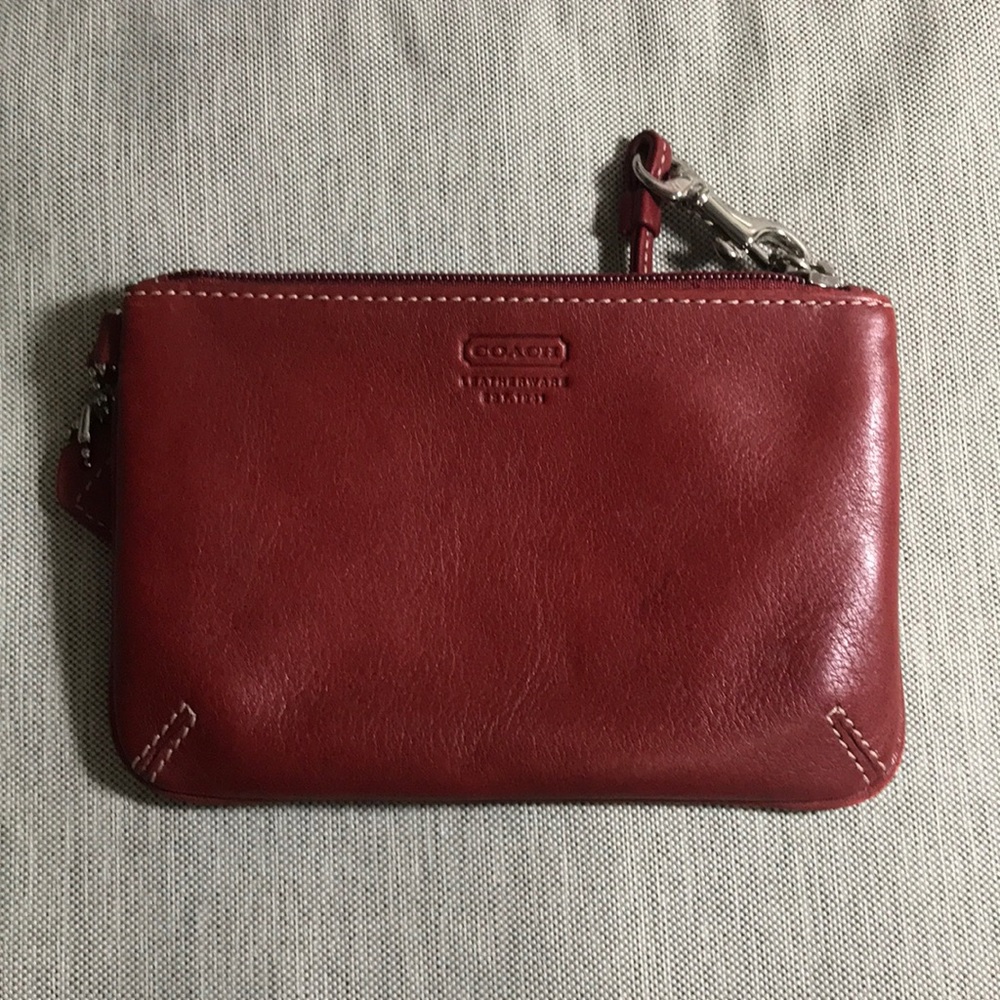 GREAT CONDITION Red Coach leather wallet